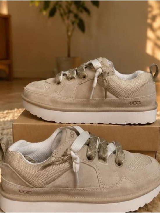 UGG Shoes - UGG Kids Tan Suede Platform Sneakers